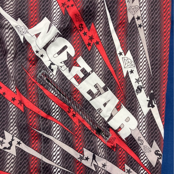 No Fear Board Shorts Swim SZ 38 Waist Exotic Dancer Naked Woman One Pocket Used - Picture 4 of 9